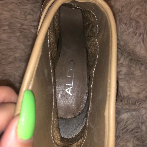 Aldo peep toe ankle boot 4 1/2” heel size 35 US 5 - Picture 6 of 6